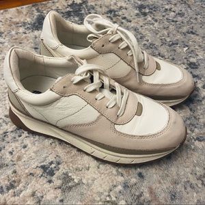 Madewell kickoff trainer sneakers in neutral colorblock leather